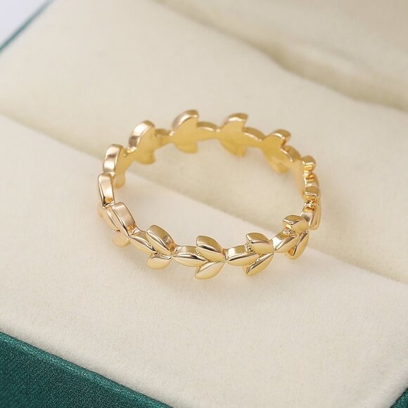 😍Dainty Yellow Gold Plated Simple Dainty Beautiful Ring for Women/Girl, K947 - Picture 3 of 8